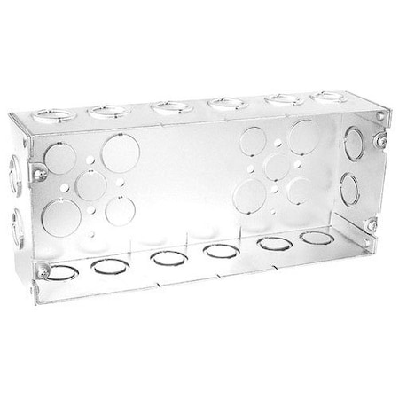 Southwire Electrical Box, 111.8 cu in, Multi Gang Box Type, 4 Gangs, Steel, Rectangular Shape GB-2124